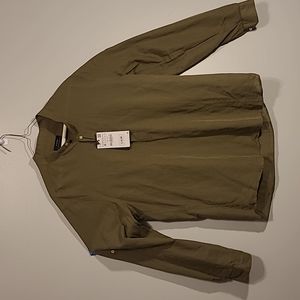 Unisex olive green pullover linen shirt